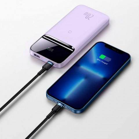 Повербанк с беспроводной зарядкой Baseus Magnetic Wireless MagSafe 10000mAh 20W Purple
